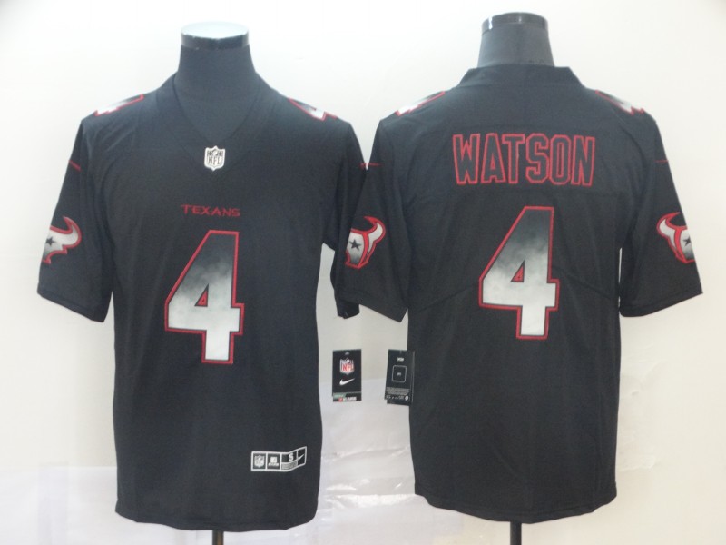 Men's Houston Texans #4 Deshaun Watson Black Jersey